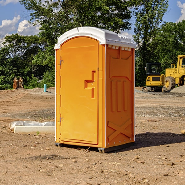 do you offer hand sanitizer dispensers inside the portable restrooms in Hemlock